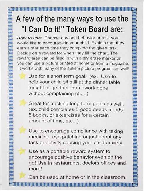 Kenson Kids “I Can Do It!” Caterpillar Token Board, Colorful Magnetic Reward Chart for Ages 3-10