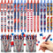 Leinuosen 72 Pieces American Flag Pen Bulk, USA Patriotic Themed Gel Ink Pens for Home School Office Supplies