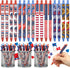Leinuosen 72 Pieces American Flag Pen Bulk, USA Patriotic Themed Gel Ink Pens for Home School Office Supplies