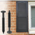 Nkiy Quen 50 Fasteners,3 Inch Pcs Vinyl Shutter Window Shutter Screws Window Panel Pin,Black Shutter Spikes Anchors