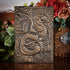 Unlined Journal - A5 Blank Sketchbook with Dragon Brass 3D-Embossed Art Pattern, 8.4" x 5.7", 100 Sheets, 200 Pages,