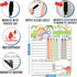 Magnetic Chore Chart for Kids - Good Behavior Dry Erase Daily & Weekly Responsibility List, Dinosaur Design