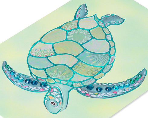 Papyrus Blank Card - Mosaic Turtle