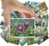 Large Stickers (24 pcs 2.5"x3.5" Each) Cool Strange Landscapes of Animals and Plants Vintage Postcards Retro Greeting
