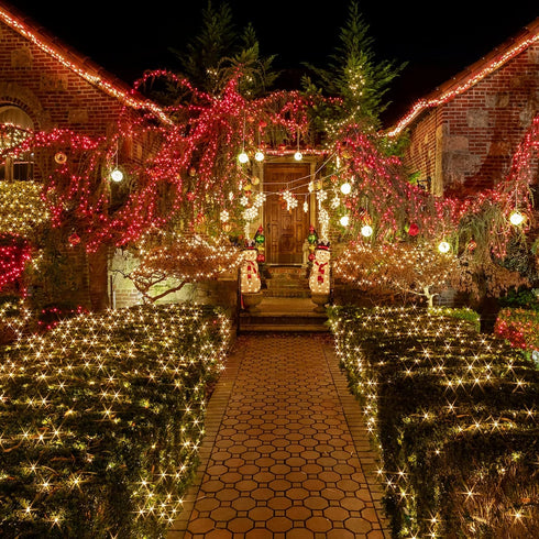 80 240 8 2 Pack TW SHINE Warm White Solar String Lights Outdoor, Total FT LED Solar Powered Waterproof Fairy Lights
