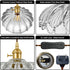 Plug-in Pendant Light Fixture, Hanging Light Fixture, Glass Pendant Light, Swag Lamp with Inline On/Off Switch