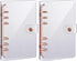 Tenare 2 Pcs Clear A6 Binder Glitter Budget Binder PVC 6 Ring Cover Rose Gold Soft Notebook Transparent Shell