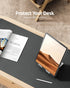 YSAGi Leather Desk Pad Protector, Large Non-Slip PU Leather Desk Blotter, Waterproof Writing Pad for Office (Dark Grey)