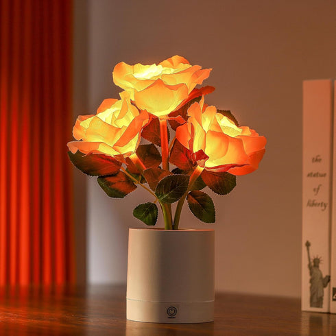 WSYEAR Forever Flower Touch Lamp, Dimmable Table Rose Lamp for Bedroom Living Room, Birthday Gifts for Her