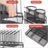 Marbrasse Desk Organizer with Drawer, 4-Tier Mesh File Organizer with 5 Vertical Holders and 2 Pen Holders