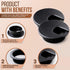 MAHDPRO Desk Grommet 2 Inch (50 mm) Pack of 5, Black ABS Plastic Cable Hole Cover for Computer Table