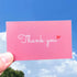 RXBC2011 100 3.5 2 Inch Little Thank You Cards Gold Heart Design Bulk Thank you Notes for All Occasions x cherry pink