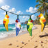 Xingzd 8.5Ft 10 Summer Parrot Outdoor String Lights, LED Tropical Themed Patio Lights with Multicolor Birds Lights