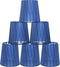 LAMPWELL KORA Clip-on Chandelier Lamp Shades,Set of 6,Small Barrel,5.2"4"H5.2", Organzy Ribbon, Handmade,Modern