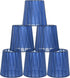 LAMPWELL KORA Clip-on Chandelier Lamp Shades,Set of 6,Small Barrel,5.2"4"H5.2", Organzy Ribbon, Handmade,Modern