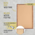 HBCY Creations Wall Mount Cork Board, 24"W x 36"H, Torched Wood with 6 Wooden Push Pins, Solid Pine Frame