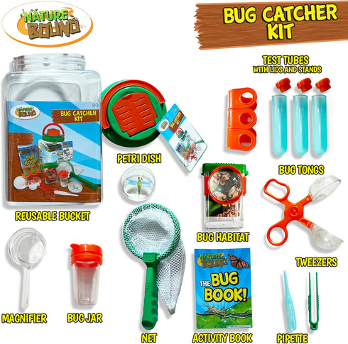 20 Set Nature Bound Bug Catcher Kit - Piece Outdoor Exploration for Kids - Educational & Fun - Safe Insect Catch