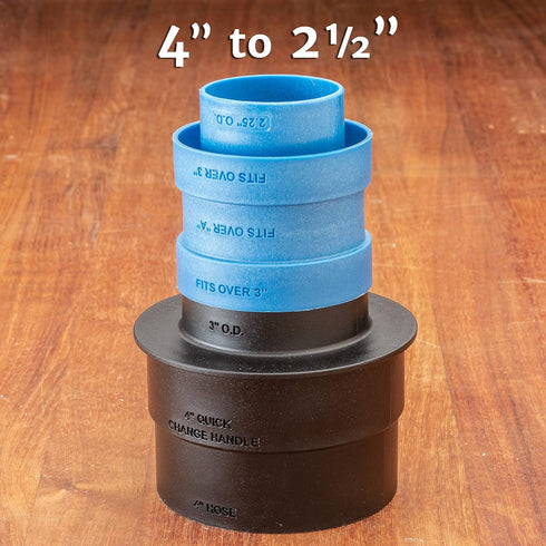 Dust Right 3-Piece Stacking Dust Port Adapter Set for Vacuum Hose & Tools, Glass Reinforced Polypropylene