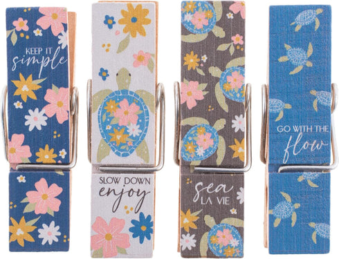 Karma Gifts Chip Clips, One Size, Sea Turtle