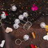 Henoyso 48 Pcs Mini Mirror Disco Ball Keychain, Small Silver Decoration for 1970s Party Favors and Birthday Accessories