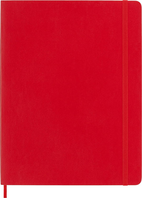 Moleskine Classic Notebook, Soft Cover, XL (7.5" x 9.5") Ruled/Lined, Scarlet Red, 192 Pages by Moleskine