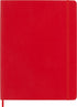 Moleskine Classic Notebook, Soft Cover, XL (7.5" x 9.5") Ruled/Lined, Scarlet Red, 192 Pages by Moleskine