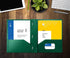 Better Office Products Green Plastic 2 Pocket Folders with Prongs, Heavyweight, Letter Size, 24 Pack