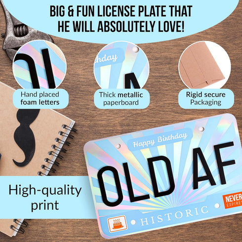 Gifting Giggles Big 3D Funny Old Man Joke Birthday Card, 9 x 6 inches, Multicolor