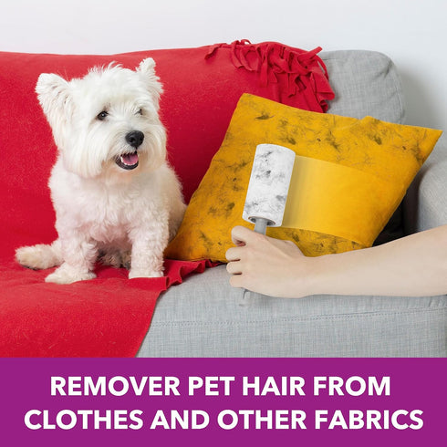 Lint Rollers for Pet Hair Extra Sticky, 500 Sheets Mega Value Set with 5 Upgraded Handles, Portable Pet Lint Remover