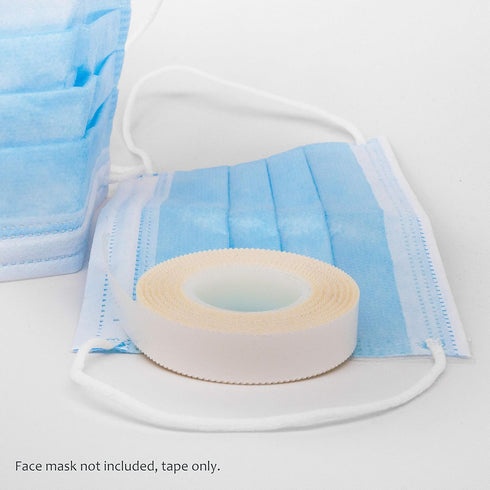 Pro 1502 Self-adhering Face Mask Tape 1/2in (12mm) x 20ft Clear Double Coated Medical, Skin Friendly Adhesive