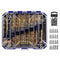 276pc Titanium Twist Drill Bit Set with S2 Bits, 135° Tip High Speed Steel, Sizes from 1/16" to 1/2", Clear Lid Case