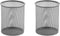YBM HOME Office Round Desk Steel Mesh Pencil Cup | Pen Holder Silver, 2210-2 Pack of 2