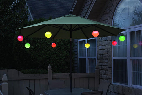 WP465 5" Globe Light, Battery Powered, Light Green, Automatic On and Off for Summer Patio