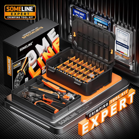 2414 40 2.8/4.8/6.3/7.8 mm SOMELINE Spade Connector Crimping Tool Kit AWG, Types Quick Disconnect Non-Insulated
