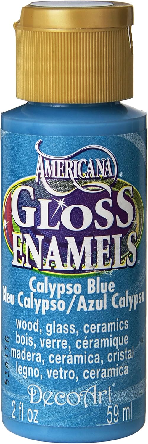 Americana Calypso Blue Gloss Enamel Paint, 2-oz.