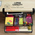 Under Desk Drawer Organizer, Clamp-On Mesh Metal Attachment with 2 Slide Out Drawers for Office Supplies