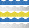 Crtiin 55.8 Feet Shiny Scalloped Bulletin Board Border Decorative Eid Trim Poster Borders for Classroom Decoration