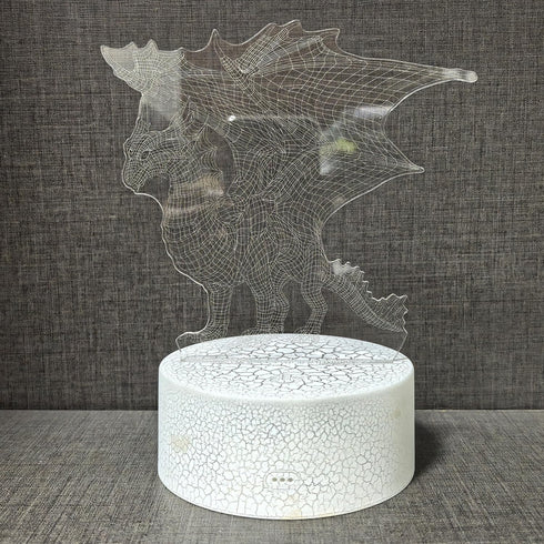 JOCHUI 3D 16 Dragon Night Light, Anime Dragon Illusion Table Lamp with Colors Remote Control Touch Lamp LED USB Night