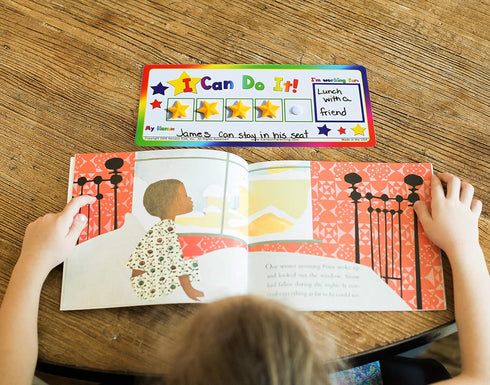Kenson Kids “I Can Do It!” Token Board, Colorful Magnetic Rewards Chart, Customizable Goal Box, Ages 3-10, 5" x 11"
