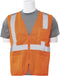 ERB Delta Plus WELS363P S363P Class 2 Zipper Mesh Vest with Pockets, Hi Viz Orange, X-Large