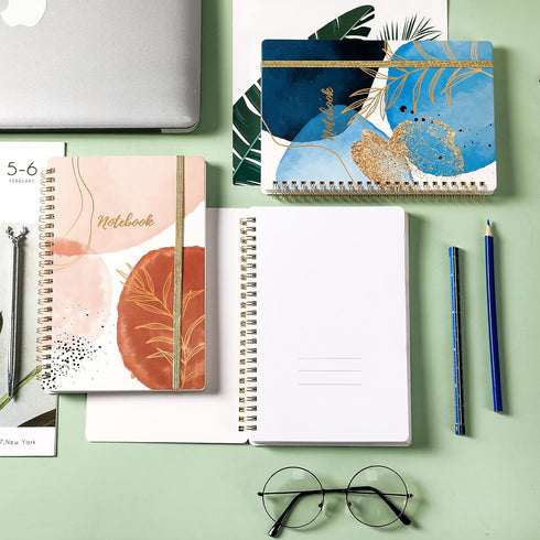 Notebook - 3 Pack A5 Lined Journal Notebooks, Classic College Ruled Spiral Notebook, 8.3'' x 6'', Thick Paper for