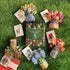 6 inch 3D Pack 5 Freshcut Paper Pop Up Cards, Garden Favorites, Mini Sized Paper Flower Bouquet Popup Greeting Cards