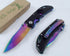 Wild Turkey Handmade Rainbow Frame with Black Overlay with Elk Cutout Knife