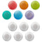 MessageStor Round Magnets for Dry Erase Board, Glass White Board, Bulletin Board - 12 Pack Clear/Assorted Neodymium