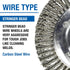 Mercer Industries 6" x 3/16" x 5/8"-11 Stringer Bead Wire Wheel, 020 Carbon Steel Wire