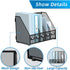 SUPEASY Metal Desk Magazine File Holder with 5 Vertical Compartments, Black Organizer for Office Desktop