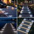 4 Pack 2 IP68 Solar Driveway Lights, Heavy Duty Driveway Lights Solar Powered Color Mode (Cool/Warm White) Waterproof