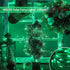 2 Pack 100 LED Solar Green String Lights, 33ft Solar Halloween Lights, 8 Modes Waterproof for Party Decor