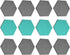 Navaris Hexagon Felt Board Tiles, Set of 12 Memo Bulletin Boards with Push Pins and Double-Sided Tape 5.9" x 6.7" -