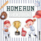 Decorably 36 Pcs Baseball Bulletin Board Decorations Set with Borders, Cutouts, and Poster Board for Classroom Decor